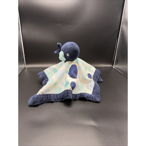 Carter's Other - Carter's Whale Lovey Plush Baby Blanket Stuffed Animal Toy Blue 2016 Polka Dots